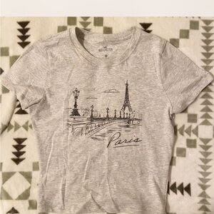 Hollister Light Gray Paris Graphic Tee